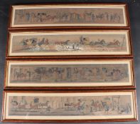19TH CENTURY COACHING PRINTS A set of four coloured lithographs (a/f), 'All the Worlds a Stage. Bull