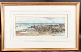 JOHN MUIRHEAD RSW (1863-1927) 'Cowie Beach' watercolour, signed and dated 1891 Malcolm Innes Gallery
