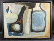 BRITISH SCHOOL (MID 20TH CENTURY) Abstract composition, oil on canvas, 61 x 81.5cm
