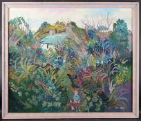 FRED YATES (1922-2008) 'The Lane' oil on board, signed inscribed verso, purchased by the owner