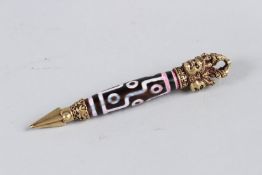 A TIBETAN TIANZHA WRAPPED BRONZE VARJA. 11cm long