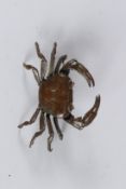 A JAPANESE BRONZE CRAB 10cm long