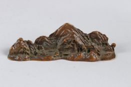 A BRONZE MOUNTAIN GROUP 14cm long