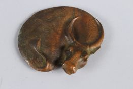 A CHINESE BRONZE COW