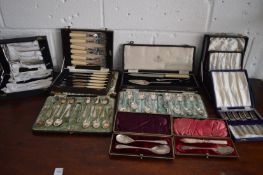 Quantity of plated flatware.