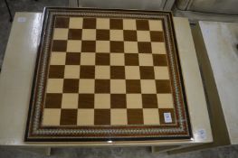 A chess board.