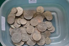 A box of English coins.