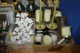 Decorative lighting to include wall mounted candle holders, table lamps etc.