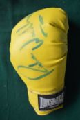 Boxing interest, a single glove signed my the middle weight boxer Richie Woodhall.