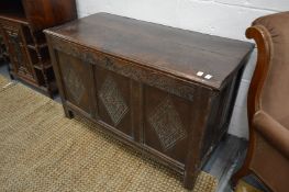 An 18th century oak coffer.