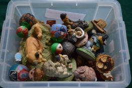 A group amusing animals and figures.