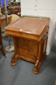 A good Victorian figured walnut Davenport.