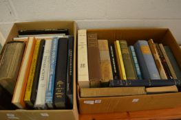 Two boxes of reference books.