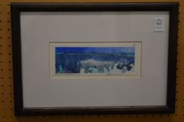 Adrian Hemming, Bay of tranquility '93, watercolour.