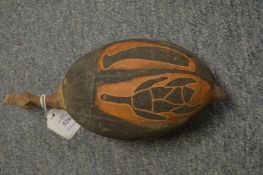An Aboriginal carved Boab nut.