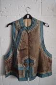 A 19/20th century Chinese embroidered silk waistcoat.