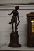 A pair of 19th century spelter figures.