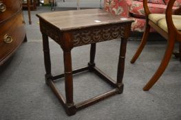 An oak joint stool.