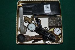Wristwatches and miscellaneous collectables.