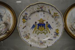 An armorial dish.