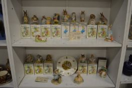 A large quantity of Beatrix Potter figures with original boxes.