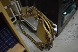 Five decorative mirrors.