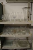 A large quantity decorative and household glassware.