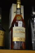 Rastignac XO cognac, one bottle, boxed.