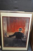 After Brett Lynch, cigar bar and evening lounge, colour prints, a pair.