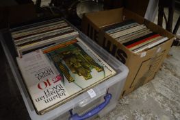 Large quantity of LP records.