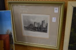 Gateway of Lambeth Palace and Church, engraving.