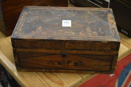 A straw work jewellery box, possibly Napoleonic prisoner of war (sold in aid of St.Wilfreds