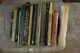 A box of Art & Antique reference books.