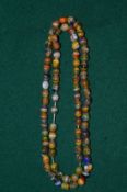 An agate bead necklace.