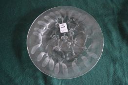 A pair of Lalique moulded glass plates.