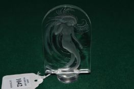 A small Lalique leaf engraved plaque.