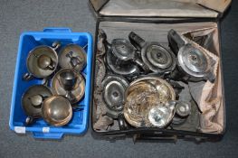 Quantity of plated items to include trophy cups, coffee pots etc.