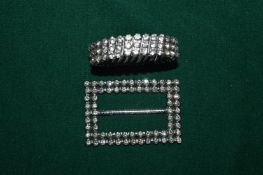 A diamante bracelet and buckle.