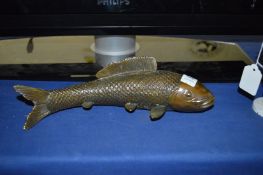 Bronze model of a carp.