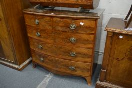 A 19th century mahogany bow front chest of drawers.