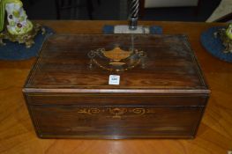 A Victorian inlaid walnut writing slope.