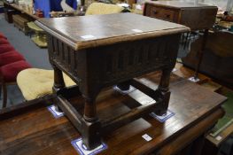 An oak joint stool/storage box.