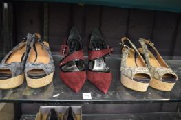 Two pairs of ladies Coach shoes and a pair of Magrit shoes, size 7/7½.