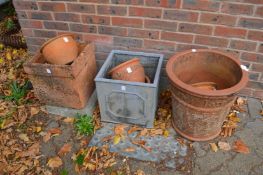 Terracotta and other plant pots etc.