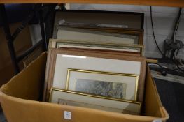 A box of watercolours etc.