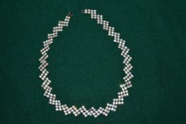 A diamante necklace.