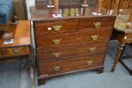 A 19th century mahogany chest of drawers.