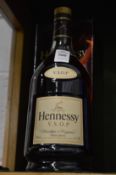 Hennessy VSOP cognac, one litre bottle with box.