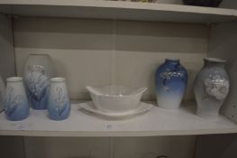 Copenhagen vases and a Copenhagen dish.