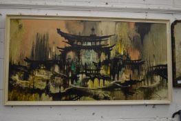 Jerry Facey, colourful landscapes with buildings (2).